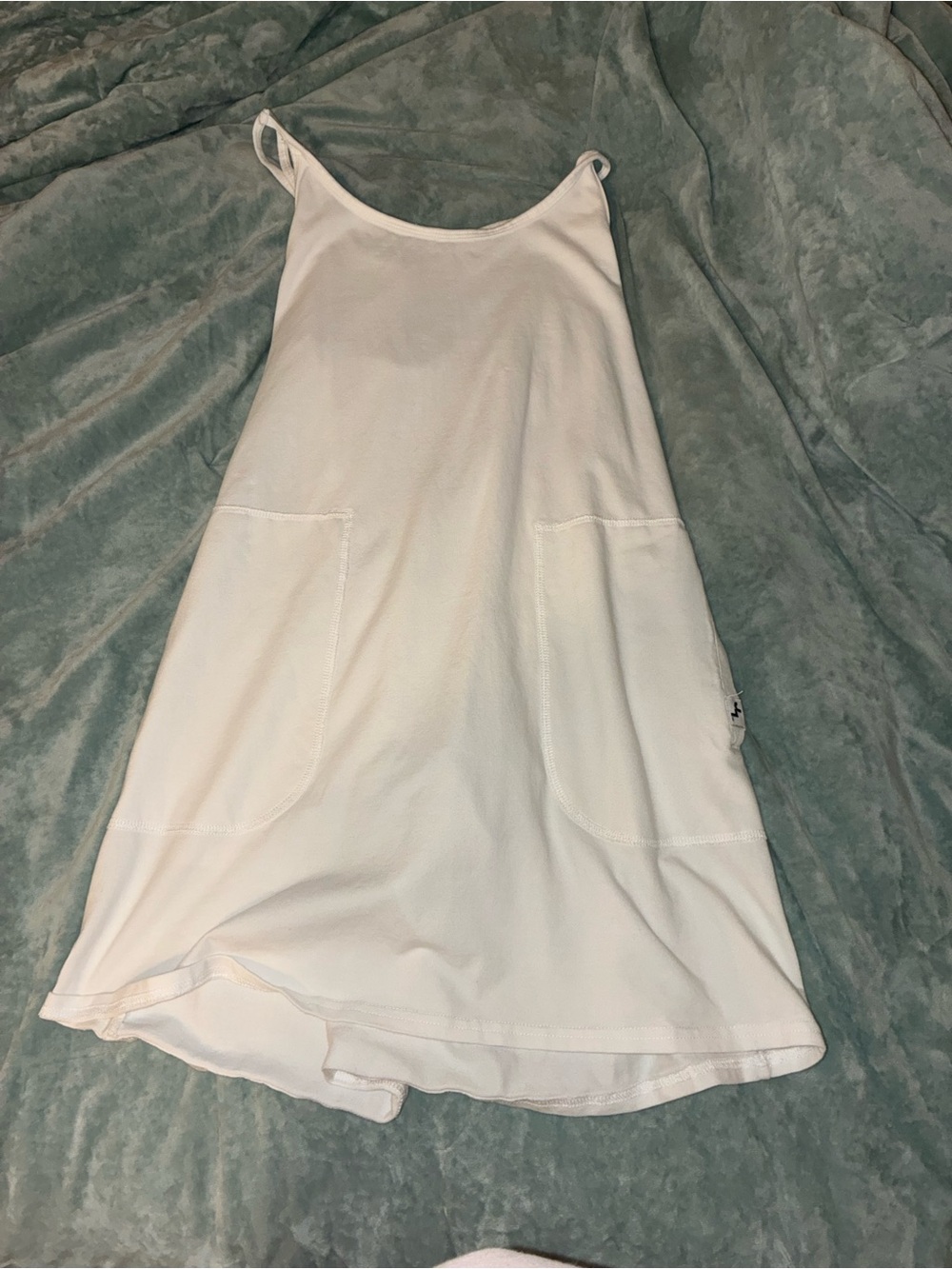 JoyLab White Slip Romper with Front Pockets